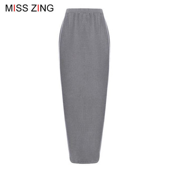 Miss Zing Cause Women Cotton Long Skirt Elegant Modest Muslim Bottoms Ankle-Length Party Islamic Prayer Clothing Spring Dress