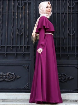 2019 Muslim Abaya Dress Women Fashion Islamic Arabic Long Hijab Dress Black Simple Clothing Traditional Abaya Muslim 7 Colors