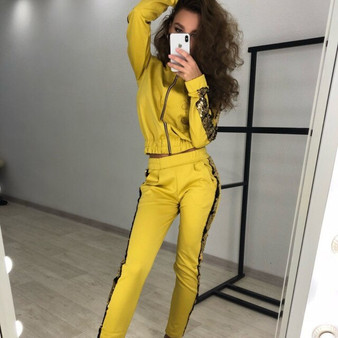 Women Two Piece Set Top and Pants Club Outfits Ensemble Sport Femme Tracksuit Women  Normcore/Minimalist Zipper Hooded Outfits