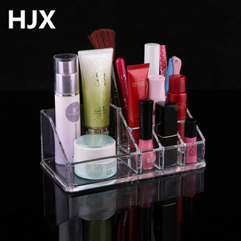 Clear Acrylic organiz Cosmetic brush holder Nail Polish Lipstick rack Makeup Organizer Jewelry Storage Case Eyeliner storage