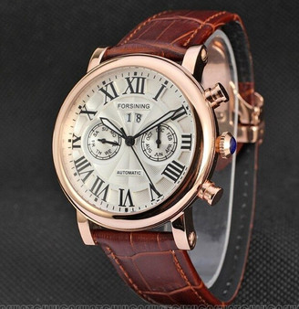 2019 New Watches Men Watch Luxury Brand Forsining High Quality Automatic Mechanical Watches Genuine Leather Relogio Masculino