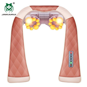 JinKaiRui Neck Massager Body Application 16 Massager Rollers Relieve Pain Hands Free Heating Infrared Function Car Home Dual Use