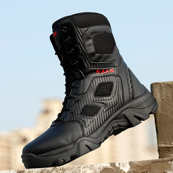 High Top Tactical Boots Men Shoes Waterproof