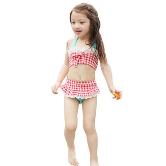 Summer Baby Girls Swimsuits Floral Two Piece Swimwear For Girl Bikini Set Children Swimming Suit Kids