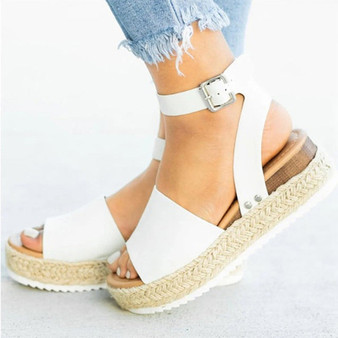 Gold Wedges Shoes Women Espadrilles Sandals Summer Shoes 2020 Slippers Chaussures Femme Platform Sandals Size 43 Sandalia