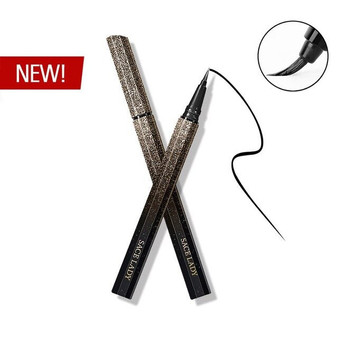 SACE LADY Black Waterproof Liquid Eyeliner Pencil Quick Dry Long Lasting Matte Eye liner Smudge-Proof Cosmetic Beauty Makeup