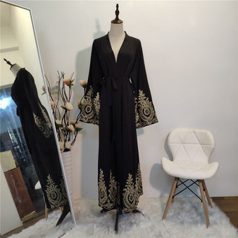 Lace Abaya Kimono Cardigan Muslim Hijab Dress Turkish Saudi Arabia African Dresses For Women Kaftan Dubai Caftan Islam Clothing