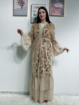 Open Abaya Dubai Kimono Turkish Hijab Muslim Dress Islamic Clothing Abayas For Women Caftan Marocain Moroccan Kaftan Djelaba
