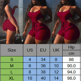 Sexy Women Backless Casual Playsuits Sleeveless Bodycon Rompers Strap Lace Up Jumpsuit Clubwear Square Collar Bodysuit Plus Size