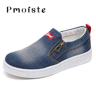 Casual women sneakers Canvas shoes Zipper Slip-on Denim shoes woman Soft Fashion Chunky sneakers Large size 43/44 Female tennis