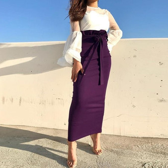 Plus Size Ruffles Skirts Faldas Mujer Moda 2019 Summer Abaya Dubai Muslim Long Maxi High Waist Skirt Women Jupe Longue Femme