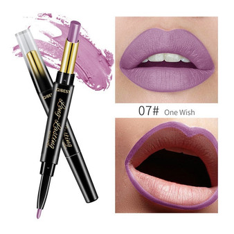 QIBEST 2 In 1 Double Head  Lip Liner Pencils Lipstick Waterproof Long Lasting moisturizing Pigments Nude Color TSLM1