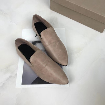 SexeMara Spring/Autumn Women Genuine Leather Shoes Comfortable soft Cowhide Pregnant mother Solid Female Driving Loafers Shoes