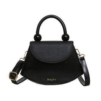 Retro Brand Semicircle Design Beads Horseshoe Bag For Women Handbag Purse Pu Leather Crossbody Bag Ladies Shoulder Messenger Bag