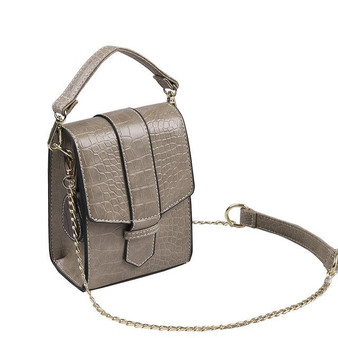 Alligaor Womens Messenger Bags European American Style Ladies Single Chain Shoulder Bag Chic Small Handbag Cell Phone Flap