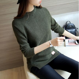 2018 Women Sweaters And Pullovers Autumn Winter Long Sleeve Pull Femme Solid Pullover Female Casual Knitted Sweater NS3996