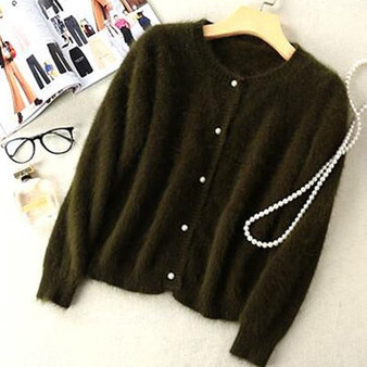 mink cashmere sweater women  cashmere cardigans knitted pure mink coat  free shippingM1113