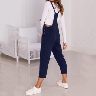 Women Spaghetti Strap Wide Legs Bodycon Jumpsuit Trousers Clubwear Rompers 2018 summer womens romper Loose Dungarees New QX40