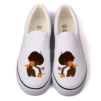 African Style Women Flat Canvas Shoes Low Top Casual Loafers Unique Design Africans Ladies Slip On Shoes Tenis Espadrilles