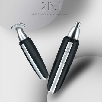 Battery Operated Portable Washable Electric Nose & Ear Hair Trimmer Sideburns Trimmer for Men