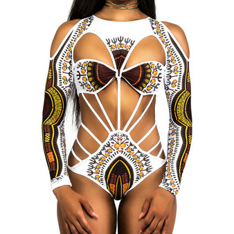 FIGOBELL African Printed Swimwear One Piece Swimsuit 2018 Women High Cut Trikini Thong Monokini Brazilian Plus Size Bathing Suit