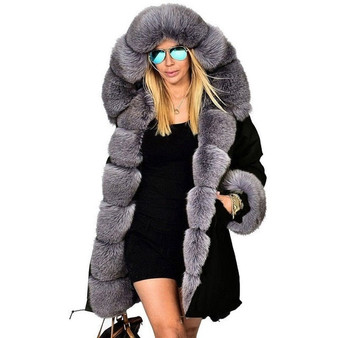 Ruiyige 2018 New Fashion Winter Jacket Women Warm Coat Faux Fur Cotton Fleece Overcoat Female Long Hooded Coats Parkas Hoodies