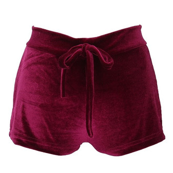 Pretty Little Thing Womens Ladies Retro Velvet Pink Wine Red Crushed Runner Fashion Shorts Hot