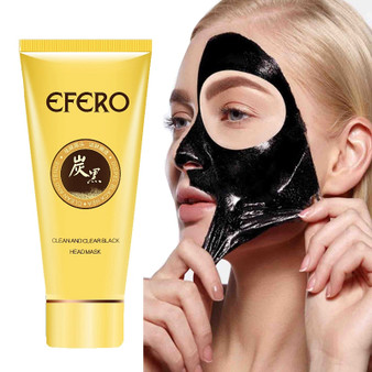 efero Black Mask Blackhead Removal Nose Strips Black Head Face Mask Deep Cleansing Peel Off Mask Pores Shrinking Acne Treatment