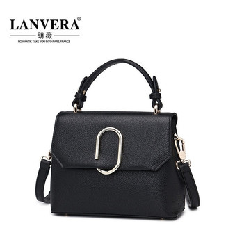 Small package Langwei 2017 new minimalist Leather Shoulder Messenger Laptop Bag agent on behalf of a small woman