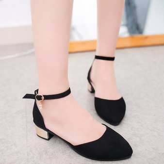 Hot Selling 2018 Side with Summer Women Shoes Pointed Toe Pumps Dress Shoes High Heels Boat Shoes Wedding Shoes tenis Feminino