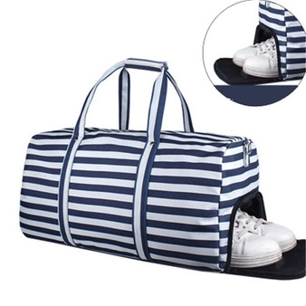 2018 New Women Hand Bags Striped Print Canvas Shoulder Bag