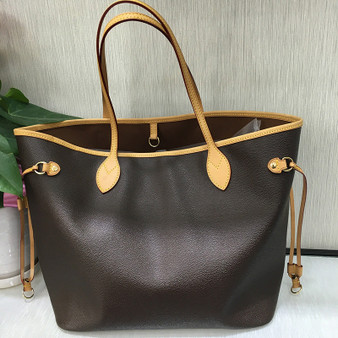Top Quality Never Monogram Bag Women Brand Shoulder Bag Classic Canvas Women Shopping Bags Real Leather Women Full Handbag MM/GM