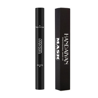 Eyeliner Pencil With Stamp Waterproof Makeup Women Eye Liner Pencil Black Liquid Eye Liner Double-head Eye Liner Pencil