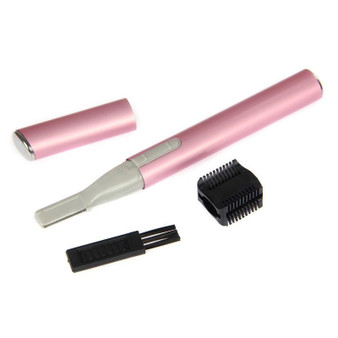 Hot Sale Portable Electric Lady Eyebrow Hair Bikini Trimmer Blade Razor Shaver Epilator Remover Pink