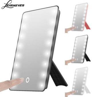 Touch LED Light Make Up Mirror Illuminated Make Up Cosmetic Bathroom Shaving Vanity LED Mirror Light Maquiagem Makeup Mirror