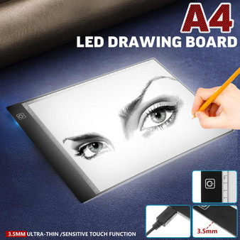 A4 LED Light Pad LED Drawing Board Copy Pad Artist Light Box Table Tracing Drawing Board Pad Diamond Painting Embroidery Tools