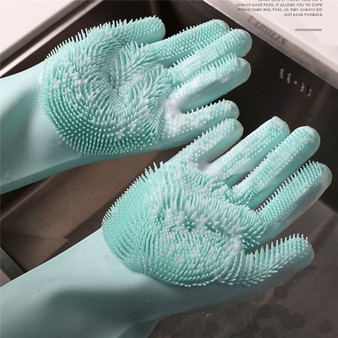 Magic Silicone Rubber Dish Washing Glove