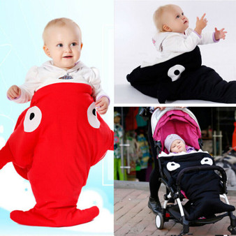 Baby Soft Sleeping Shark Strollers Bed Blanket Swaddle