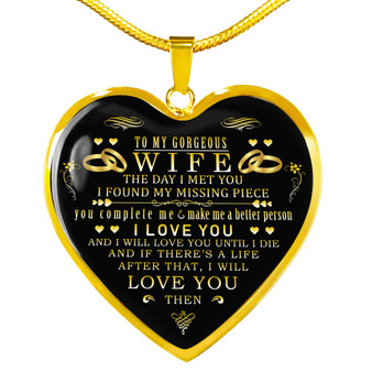 To My Wife Pendant Necklace,Best Necklace For Wife,Husband And Wife Necklace,Birthday Gift For Wife,Amazing Necklace For Wife, Best Wife Gift 1227whg