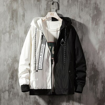 Two-Tone Patch N' Straps Hooded Jacket