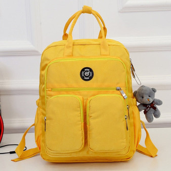 Fashion Woman Backpack Waterproof Nylon Soft Handle Solid Multi-pocket Travel Zipper