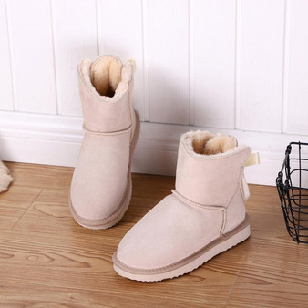 women flat warm/snow boots