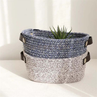 Cotton Woven Fabric Storage Basket