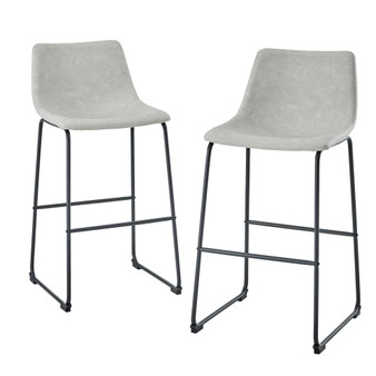 30" Faux Leather Bar Stool (2 pack)