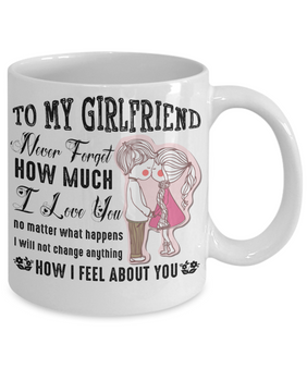 Coffee Mug For Girlfriend - Never Forget How Much I Love You . . .