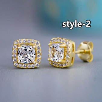 HUITAN Fashion Geometric Women Stud Earrings