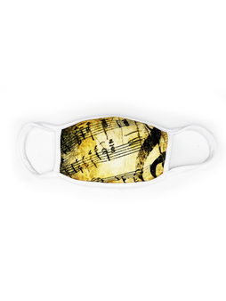 Sheet Music Notes Face Mask With Filter Pocket