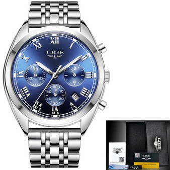 Lige Men's Luxury Causal Watch