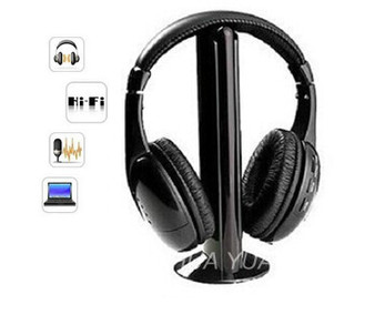 wireless headphones TV/Computer FM radio earphones high quality headsets with microphone