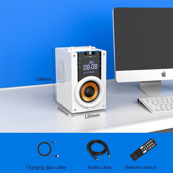 Power Bluetooth Speaker Subwoofer Wireless Portable Heavy Bass Stereo Speakers Music Player LCD